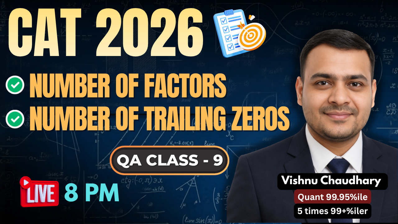 Crack CAT 2026 QA | Number of Factors + Trailing Zeros | detailed solution