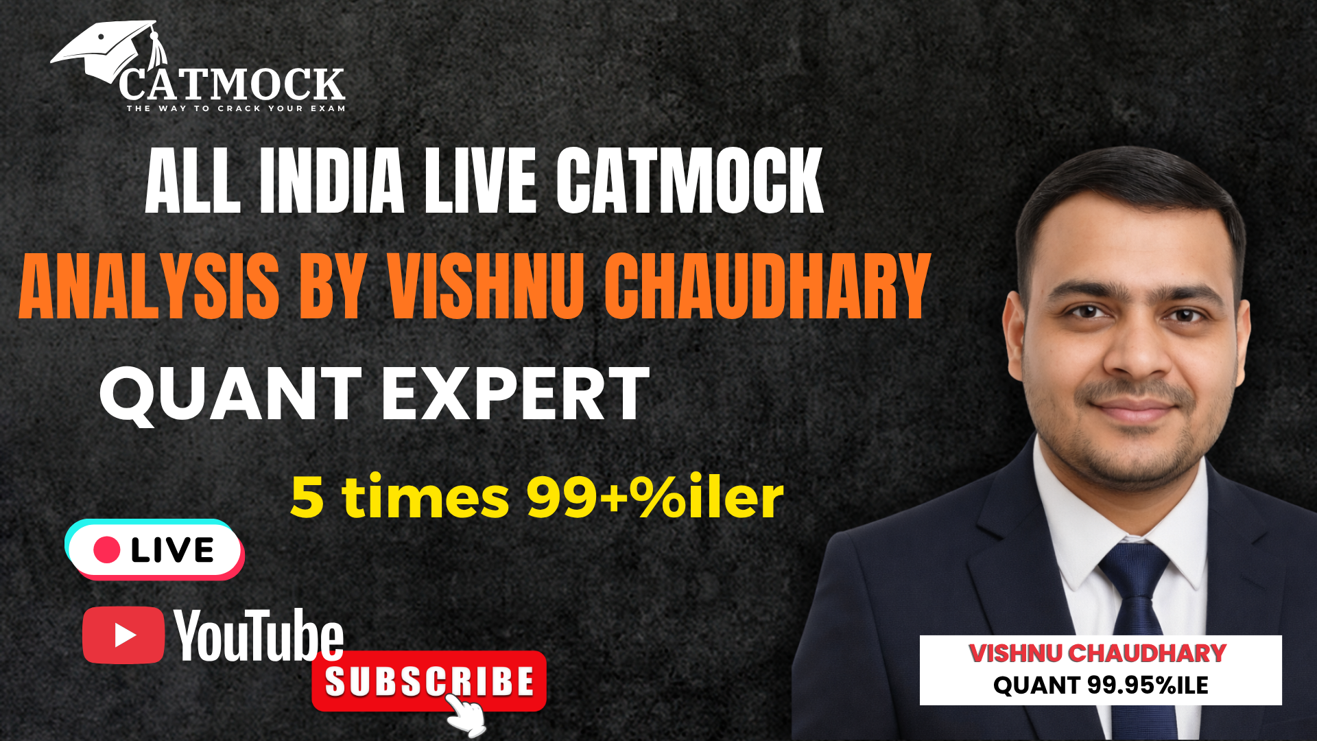 All India Live CAT Mock Analysis by Vishnu Chaudhary | Quant Expert | 5 Times 99+%iler | CATMock